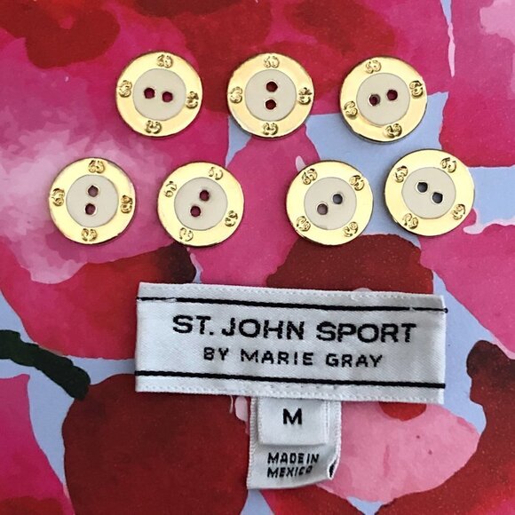St John Enameled Buttons - Set of 7 for a Jacket or Sweater - Picture 1 of 5